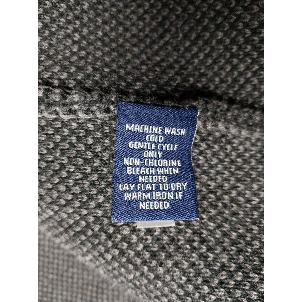 Chaps Ralph Lauren Womens XL Side Zip Sweater Jacket Plaid Gray Black Cozy Chic - Picture 5 of 14